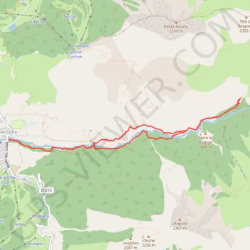 RSPG Ancelle la vallée de ROUANE GPS track, route, trail