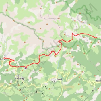Péone - Refuge de Longon GPS track, route, trail