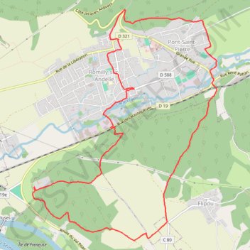 Randonnée Pont-Saint Pierre GPS track, route, trail