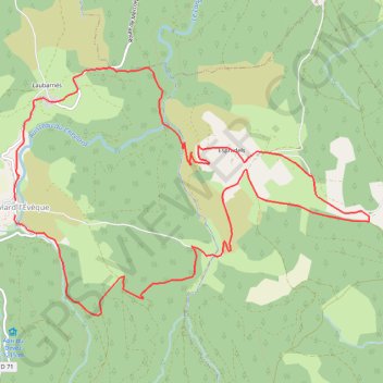 Randonnée au Cheylard l'Evêque en Lozère GPS track, route, trail