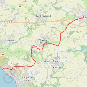 De Coëx à Brétignolles-sur-Mer GPS track, route, trail
