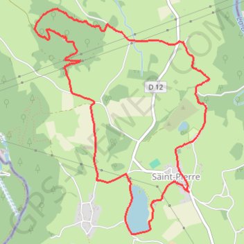 Saint-Pierre (Cantal) Site des Templiers GPS track, route, trail