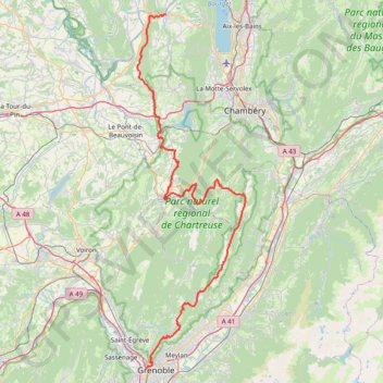 Yenne - Grenoble GPS track, route, trail