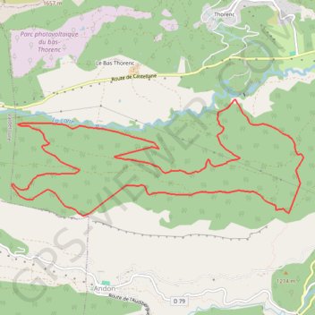 Andon le lac de Thorenc GPS track, route, trail