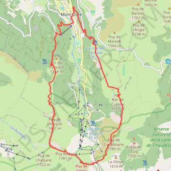 Tour de la vallée du Mont-Dore GPS track, route, trail