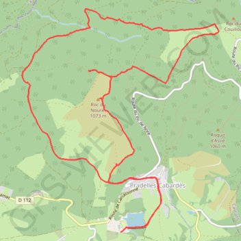 6 Pradelles Cabardès Roc de Nouret GPS track, route, trail