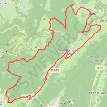 Rando Féclaz grand Revard GPS track, route, trail