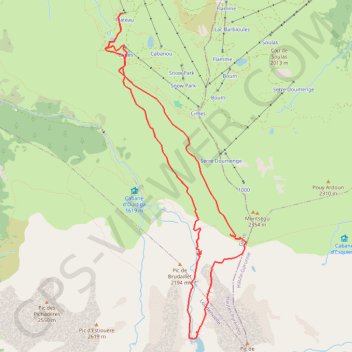 Lacs de Neres par Peyresourde GPS track, route, trail