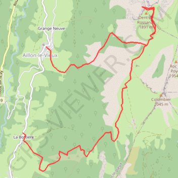 Dent de Rossanaz GPS track, route, trail