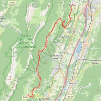 Sur les Pas des Huguenots - Saint-Bernard - Barraux GPS track, route, trail