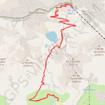 Pic du Midi (Pyrénées) GPS track, route, trail