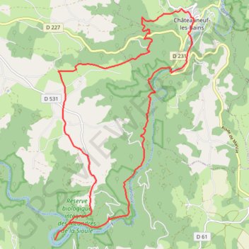 Châteauneuf-les-Bains GPS track, route, trail