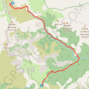 Corse (GR20) Onda - Petra Piana GPS track, route, trail