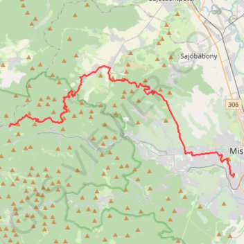 Miskolc - Mályinka GPS track, route, trail