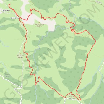 Irauttutturu depuis Kaskoleta GPS track, route, trail