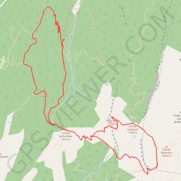 Petit Som, descente par le Habert de Bovinant GPS track, route, trail