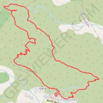 De Coursegoules au Plan d'Audenq GPS track, route, trail