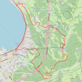 Bregenz - Pfänder GPS track, route, trail