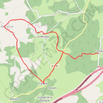 Bouysse et autres villages - Vitrac-sur-Montane - Pays de Tulle GPS track, route, trail