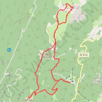 La Pinéa Le Charmant Som GPS track, route, trail