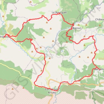 Haut Artuby GPS track, route, trail