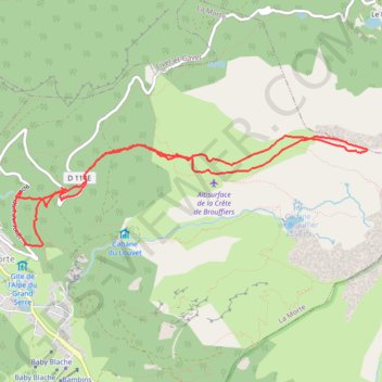 Crête de Brouffier GPS track, route, trail