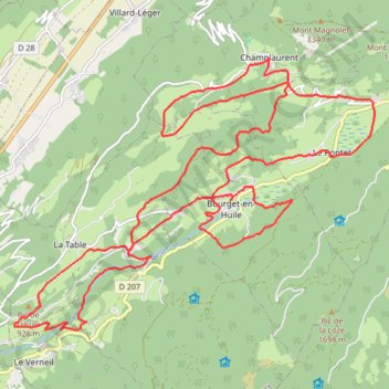 Trail des Huiles GPS track, route, trail