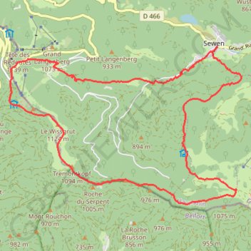 Le grand Langenberg Marche buissonniére GPS track, route, trail