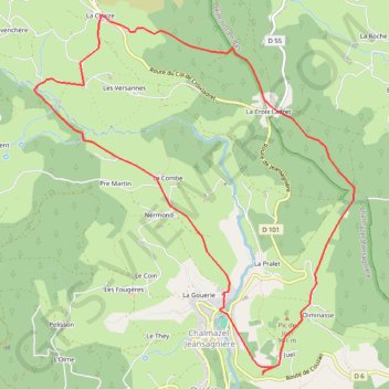 Chalmazel - Jeansagnieres GPS track, route, trail