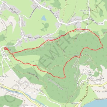 Grandmont - Saint-Cernin-de-Larche GPS track, route, trail