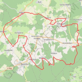 Chemins du Cœur des Vosges - Circuit des Prévosges GPS track, route, trail