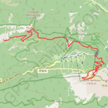 Montée du Ventoux GPS track, route, trail