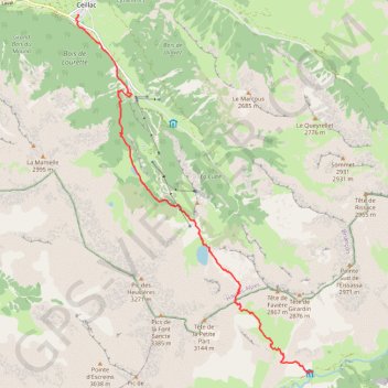 Traversée des Alpes - Étape 21 GPS track, route, trail