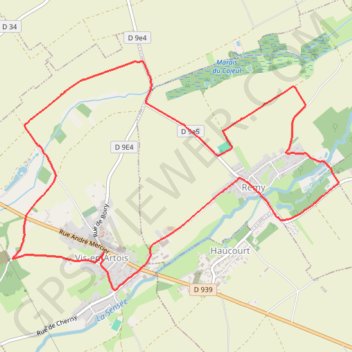 Vis-en-Artois - Rémy GPS track, route, trail