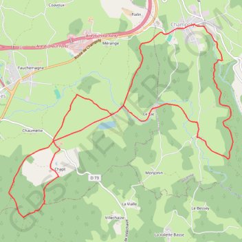 Massif des Bois Noirs - Le Bois des Côtes GPS track, route, trail