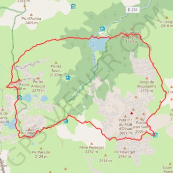 Grand Tour de l'Ossau GPS track, route, trail