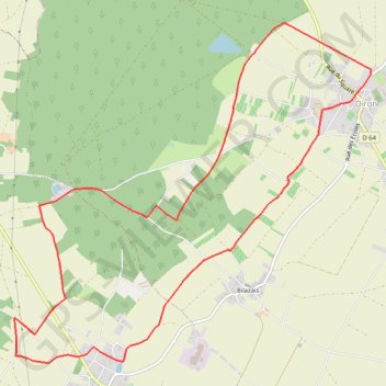 Boucle sud-Ouest d'Oiron via Taizé GPS track, route, trail