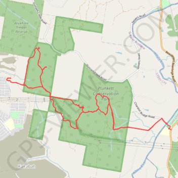 Plunkett Conservation Park - Yarrabilba GPS track, route, trail
