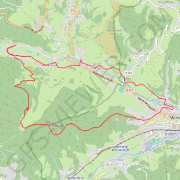 Rando Munster-Sattel-Ampfersbach-Munster GPS track, route, trail