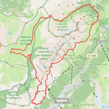 Tour ou Traversée des Aiguilles Rouges GPS track, route, trail