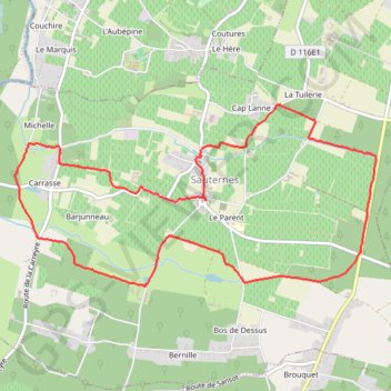 Sauternes GPS track, route, trail