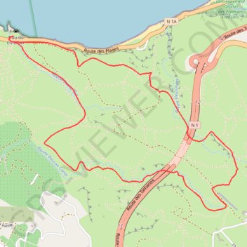 Grand Tour de la Savane depuis le Cap la Houssaye GPS track, route, trail