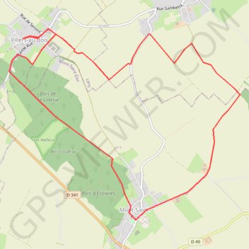 Villers GPS track, route, trail