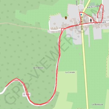Petite promenade à Woinville GPS track, route, trail