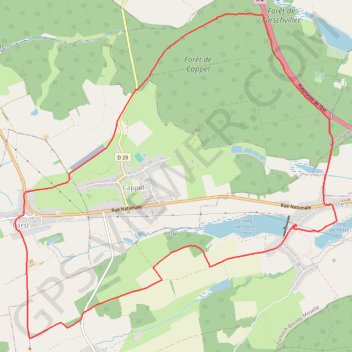 Randonnée de Hoste à Barst GPS track, route, trail