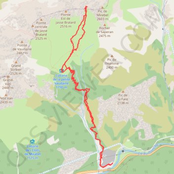 Belledonne - col de la Passure GPS track, route, trail