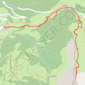 Roche Parstire par Boudin (Beaufortain) GPS track, route, trail