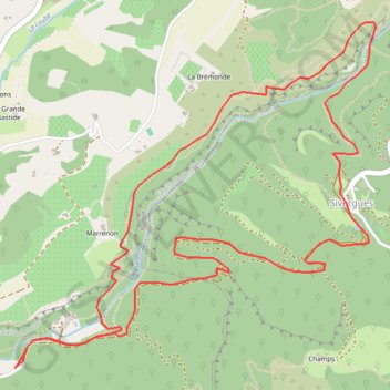 Les gorges de L'Aiguebrun GPS track, route, trail