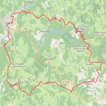 GRP - La Xaintrie Noire GPS track, route, trail