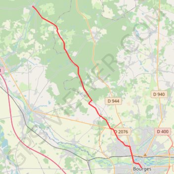 De Bourges à Vouzeron GPS track, route, trail